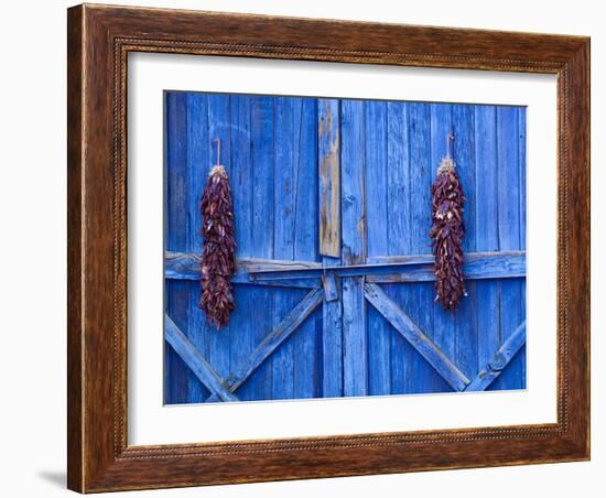 Chilli Ristra Hanging in Old Town Albuquerque, New Mexico-Michael DeFreitas-Framed Photographic Print