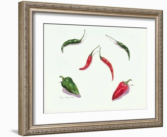 Chillies and Peppers, 2005-Alison Cooper-Framed Giclee Print