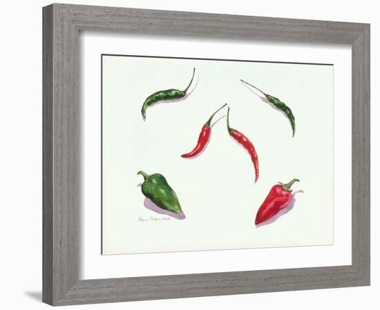 Chillies and Peppers, 2005-Alison Cooper-Framed Giclee Print