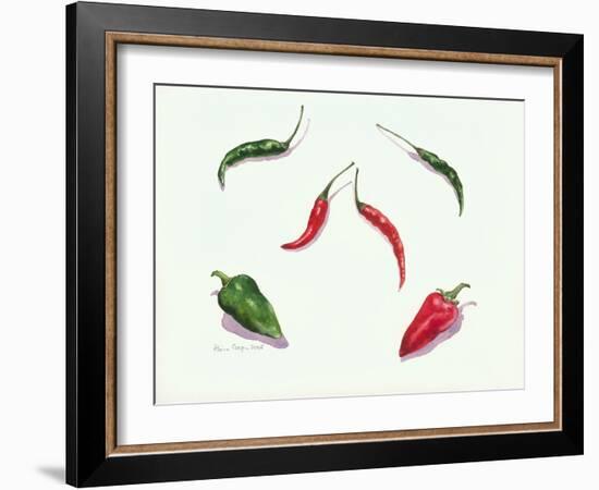 Chillies and Peppers, 2005-Alison Cooper-Framed Giclee Print