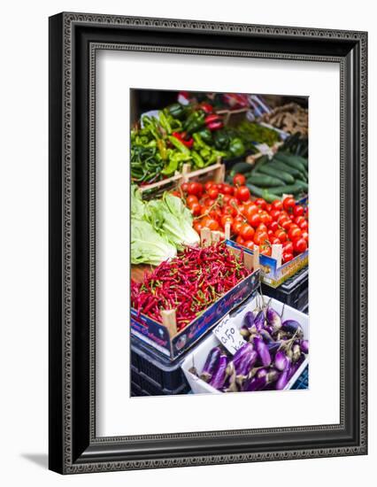 Chillies and Tomatoes for Sale at Capo Market-Matthew Williams-Ellis-Framed Photographic Print