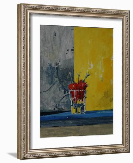 Chillies in a Glass-Charlie Millar-Framed Giclee Print