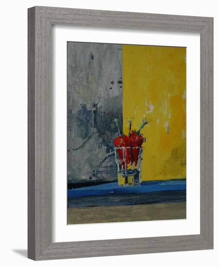 Chillies in a Glass-Charlie Millar-Framed Giclee Print