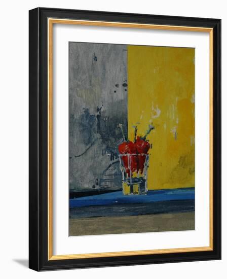 Chillies in a Glass-Charlie Millar-Framed Giclee Print