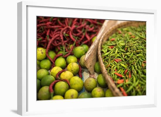 Chillies in Market in Pulua Weh, Sumatra, Indonesia, Southeast Asia-John Alexander-Framed Photographic Print