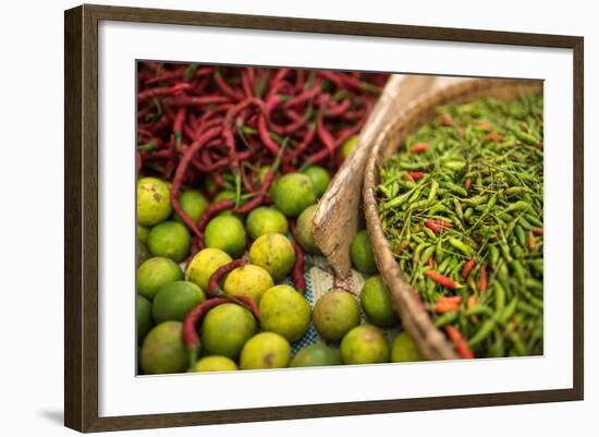 Chillies in Market in Pulua Weh, Sumatra, Indonesia, Southeast Asia-John Alexander-Framed Photographic Print