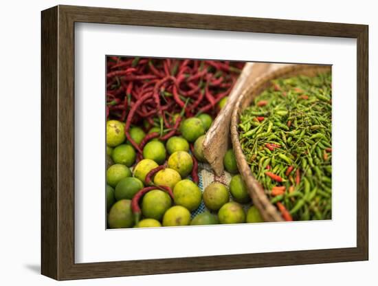 Chillies in Market in Pulua Weh, Sumatra, Indonesia, Southeast Asia-John Alexander-Framed Photographic Print