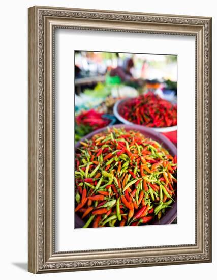 Chillies in Market, Phuket, Thailand, Southeast Asia, Asia-John Alexander-Framed Photographic Print