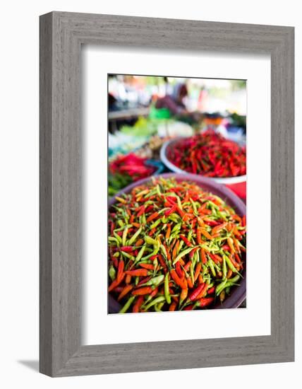 Chillies in Market, Phuket, Thailand, Southeast Asia, Asia-John Alexander-Framed Photographic Print