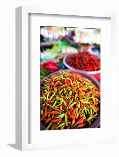 Chillies in Market, Phuket, Thailand, Southeast Asia, Asia-John Alexander-Framed Photographic Print