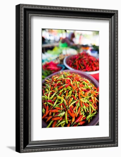 Chillies in Market, Phuket, Thailand, Southeast Asia, Asia-John Alexander-Framed Photographic Print