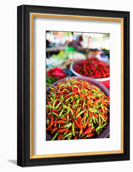 Chillies in Market, Phuket, Thailand, Southeast Asia, Asia-John Alexander-Framed Photographic Print