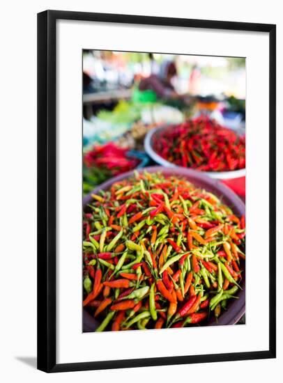 Chillies in Market, Phuket, Thailand, Southeast Asia, Asia-John Alexander-Framed Photographic Print