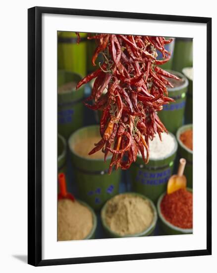 Chillies in Spice Market, Istanbul, Turkey, Europe-Sakis Papadopoulos-Framed Photographic Print