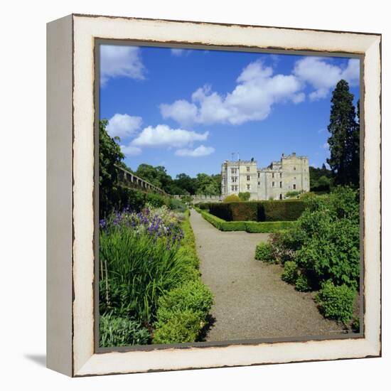 Chillingham Castle and Italian Garden, Northumberland, England, UK-Geoff Renner-Framed Premier Image Canvas
