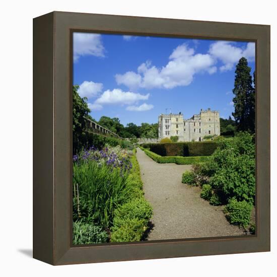 Chillingham Castle and Italian Garden, Northumberland, England, UK-Geoff Renner-Framed Premier Image Canvas