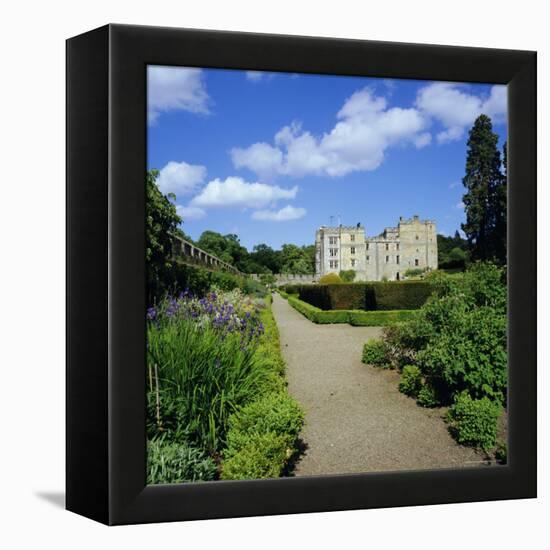 Chillingham Castle and Italian Garden, Northumberland, England, UK-Geoff Renner-Framed Premier Image Canvas