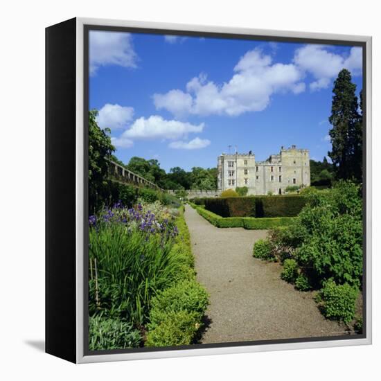 Chillingham Castle and Italian Garden, Northumberland, England, UK-Geoff Renner-Framed Premier Image Canvas