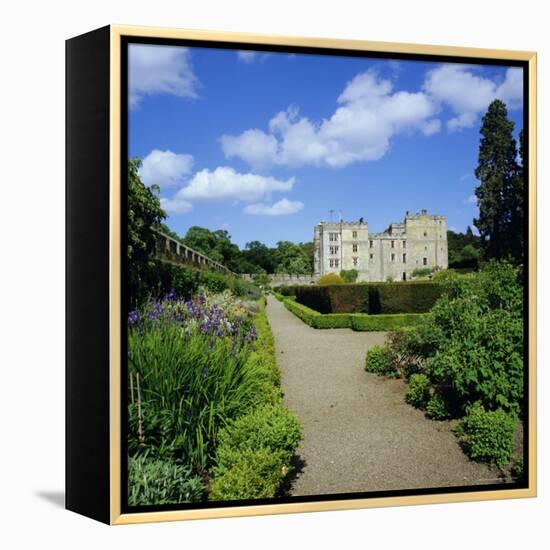 Chillingham Castle and Italian Garden, Northumberland, England, UK-Geoff Renner-Framed Premier Image Canvas