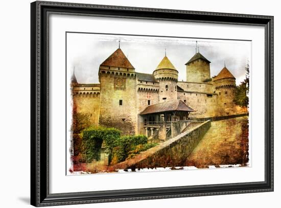 Chillion Castle- Picture In Painting Style-Maugli-l-Framed Art Print