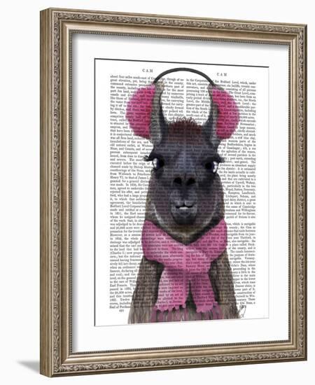 Chilly Llama, Pink-Fab Funky-Framed Art Print