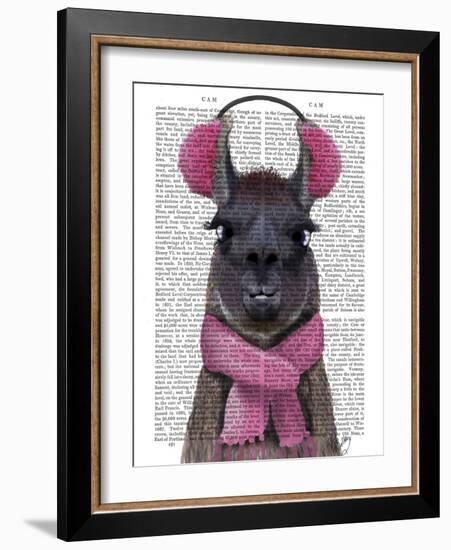 Chilly Llama, Pink-Fab Funky-Framed Art Print