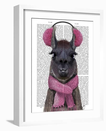 Chilly Llama, Pink-Fab Funky-Framed Art Print