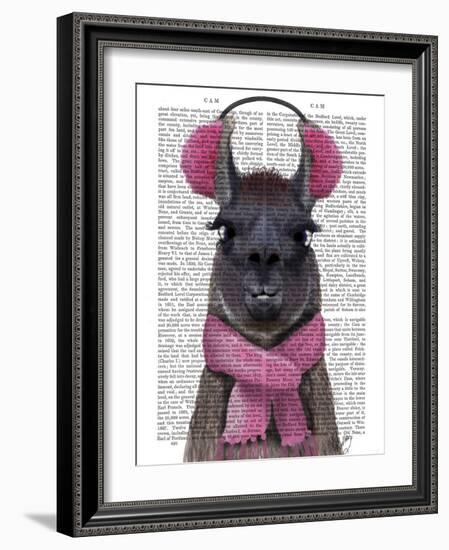 Chilly Llama, Pink-Fab Funky-Framed Art Print