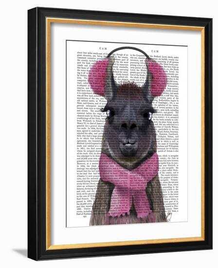 Chilly Llama, Pink-Fab Funky-Framed Art Print