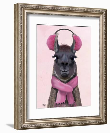 Chilly Llama Pink-Fab Funky-Framed Art Print