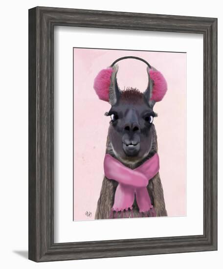 Chilly Llama Pink-Fab Funky-Framed Art Print