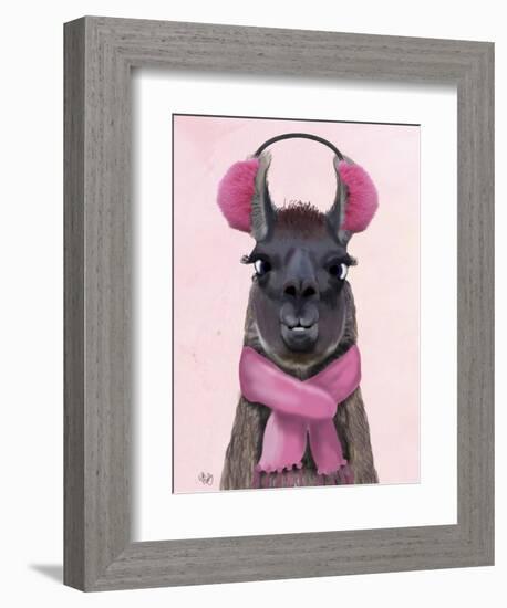 Chilly Llama Pink-Fab Funky-Framed Art Print