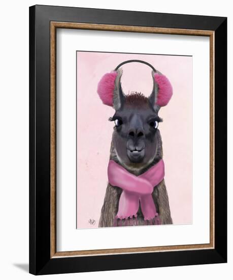 Chilly Llama Pink-Fab Funky-Framed Art Print