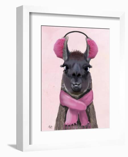 Chilly Llama Pink-Fab Funky-Framed Art Print