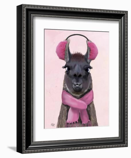 Chilly Llama Pink-Fab Funky-Framed Art Print