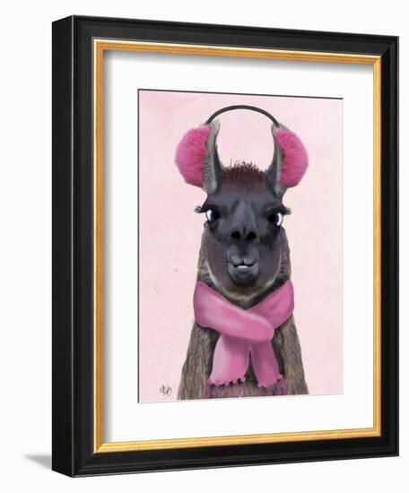 Chilly Llama Pink-Fab Funky-Framed Art Print