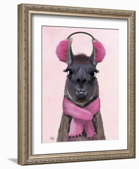 Chilly Llama Pink-Fab Funky-Framed Art Print