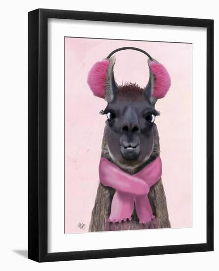 Chilly Llama Pink-Fab Funky-Framed Art Print