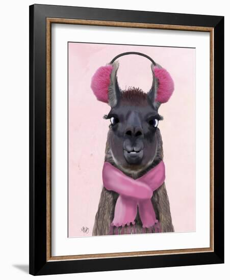 Chilly Llama Pink-Fab Funky-Framed Art Print