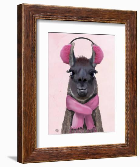 Chilly Llama Pink-Fab Funky-Framed Premium Giclee Print