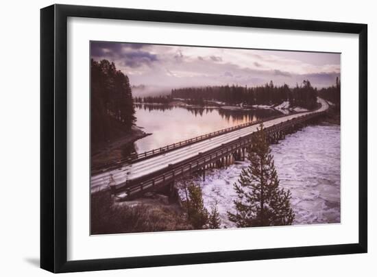 Chilly Morning at Fishing Bridge, Yellowstone Wyoming-Vincent James-Framed Photographic Print