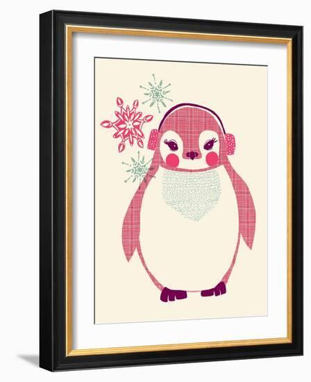 Chilly Penguin-null-Framed Giclee Print