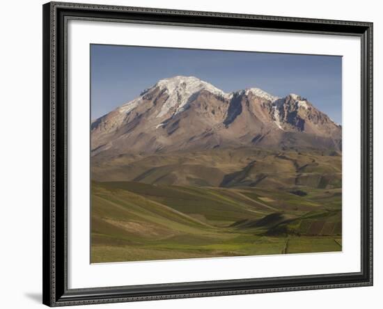 Chimborazo Mountain (6310 Meters) the Highest Mountain in Ecuador, Chimborazo Reserve, Ecuador-Pete Oxford-Framed Photographic Print