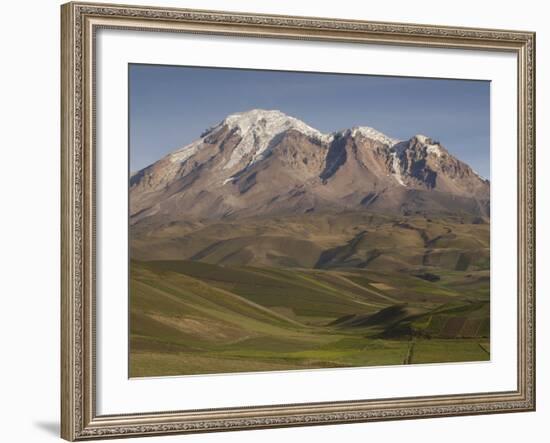 Chimborazo Mountain (6310 Meters) the Highest Mountain in Ecuador, Chimborazo Reserve, Ecuador-Pete Oxford-Framed Photographic Print
