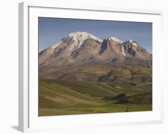 Chimborazo Mountain (6310 Meters) the Highest Mountain in Ecuador, Chimborazo Reserve, Ecuador-Pete Oxford-Framed Photographic Print