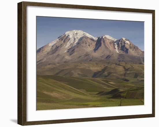 Chimborazo Mountain (6310 Meters) the Highest Mountain in Ecuador, Chimborazo Reserve, Ecuador-Pete Oxford-Framed Photographic Print