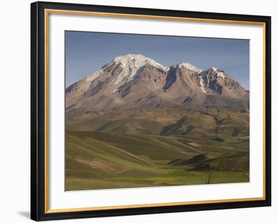 Chimborazo Mountain (6310 Meters) the Highest Mountain in Ecuador, Chimborazo Reserve, Ecuador-Pete Oxford-Framed Photographic Print