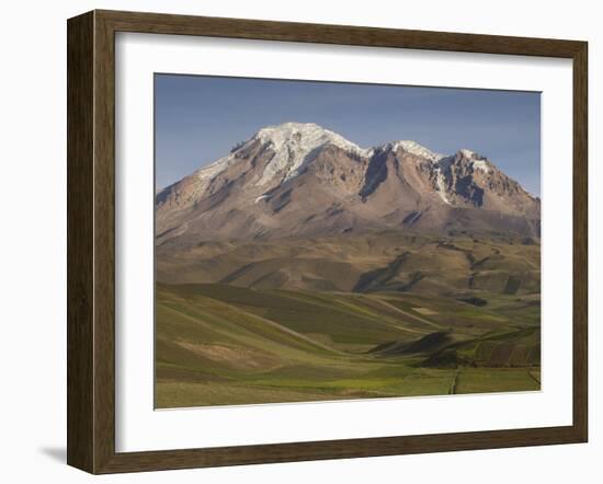 Chimborazo Mountain (6310 Meters) the Highest Mountain in Ecuador, Chimborazo Reserve, Ecuador-Pete Oxford-Framed Photographic Print