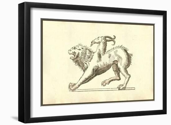 Chimera (Icon Monstrosae Cuiusdam Chimaerae)-Ulisse Aldrovandi-Framed Art Print