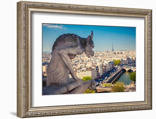 Chimera Notre Dame-Paris-null-Framed Art Print